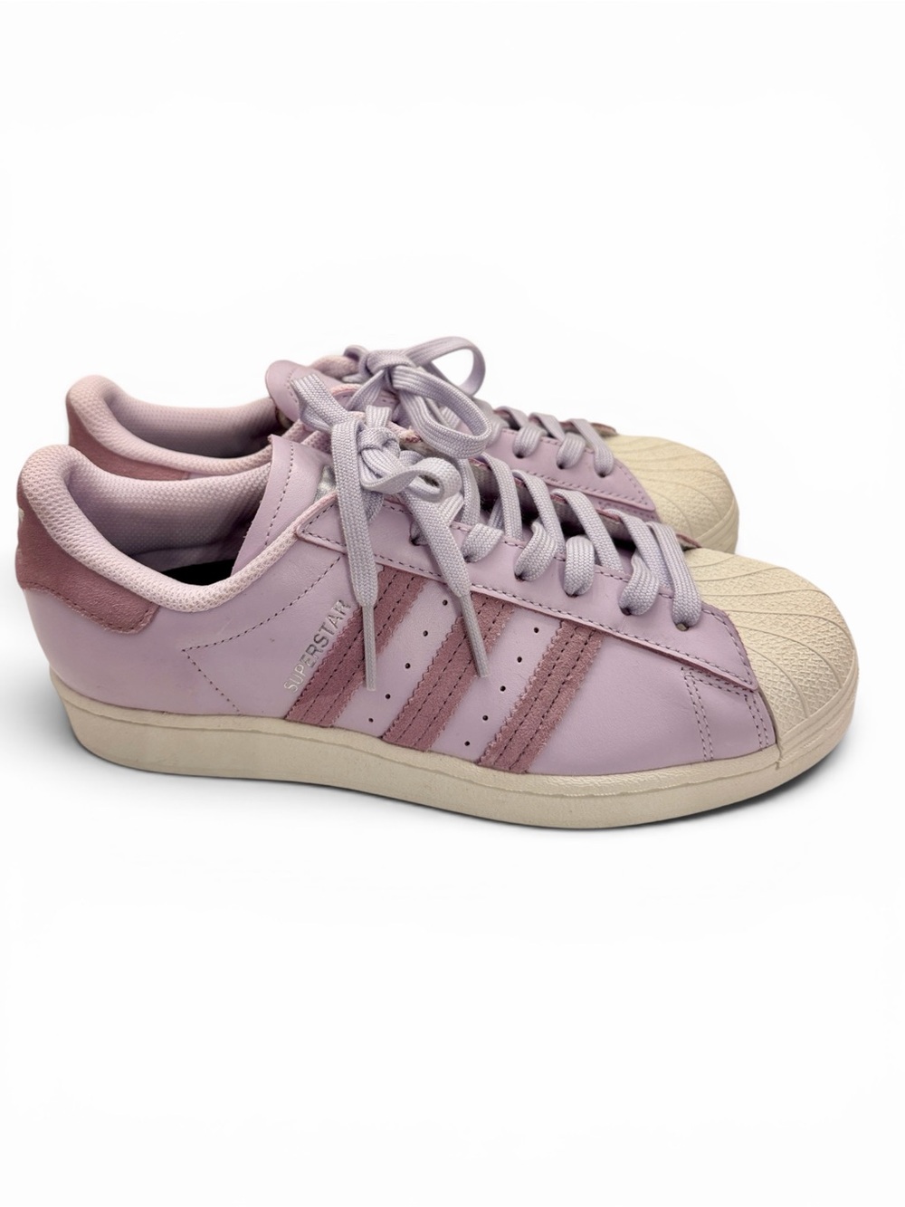 adidas Women's Lilac and Dusty Rose Superstar Sneakers